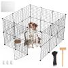 Small Animal Playpen with Door Dog Metal Playpen Small Medium Puppy Kennel Small Pet Cage Metal Wire Fence For Indoor / Outdoor
