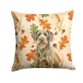 Chestnut Wirehaired Pointing Griffon Heirloom Fall Throw Pillow Decorative Indoor Outdoor Accent Cushion for Couch, Bed or Patio, 18Hx18W