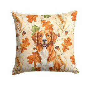 Orange Nova Scotia Duck Tolling Retriever Heirloom Fall Throw Pillow Decorative Indoor Outdoor Accent Cushion for Couch, Bed or Patio, 18Hx18W