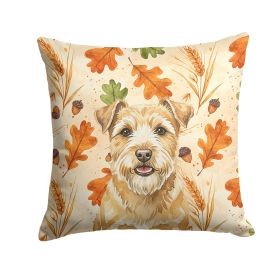 Wheaten Norfolk Terrier Heirloom Fall Throw Pillow Decorative Indoor Outdoor Accent Cushion for Couch, Bed or Patio, 18Hx18W