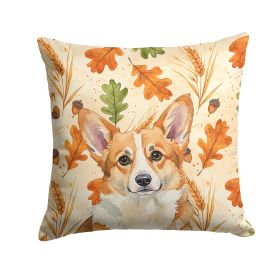 Corgi Heirloom Fall Throw Pillow Decorative Indoor Outdoor Accent Cushion for Couch, Bed or Patio, 18Hx18W