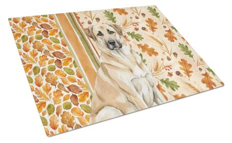 Anatolian Shepherd Dog Heirloom Fall Glass Cutting Board Decorative Tempered Glass Kitchen Cutting and Serving Board Large Size Chopping Board