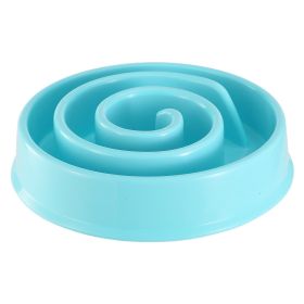 Dog Cat Slow Feeder Bowl Pet Interactive Maze Feeder Bowl Anti-Bloat Feeding Plate (Option: PetSlowFeederBlue)