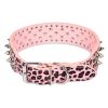 Dog Leather Collar Spiked Studded Pet Dog Collar Adjustable Neck Pitbull Mastiff Collar