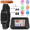 990FT Radius Dog Training Collar Wireless Fence IPX6 Waterproof Pet Beep Vibration Electric Shock Fence System 3 Channels Rechargeable Transmitter Rec