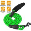 5FT Dog Leash Dog Training Walking Lead w/ Foam Handle Highly Reflective Treads Strong Nylon Dog Rope For Small Medium Dogs