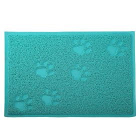 Dog Cat Bowl Mat Pet Food Water Feeding Mat Non-slip Pet Dish Tray Mat Paw Clean Placemat (Option: re_Aqua)