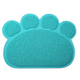 Dog Cat Bowl Mat Pet Food Water Feeding Mat Non-slip Pet Dish Tray Mat Paw Clean Placemat (Option: aw_Aqua)
