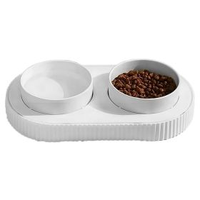 Heated Water Bowl For Dogs And Cats Ceramic Heated Pet Water Bowl Food Warmer USB Powered Thermal Pet Bowl Provide Fresh Non Freezing Drinkable Water (Option: HeatedWaterBowl2Bowl)