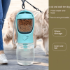 Portable Pet Water Bottle with Food Container - Leakproof Travel Water Dispenser & Collapsible Food Storage for Dogs, Cats, Outdoor Activities