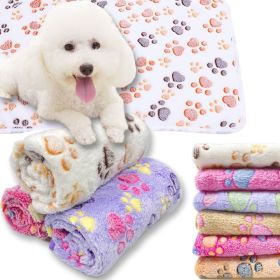 Soft and Fluffy High Quality Pet Blanket Cute Cartoon Pattern Pet Mat Warm and Comfortable Blanket for Dogs - Pet Supplies (Color: Pink, size: For big dogs104X75cm)