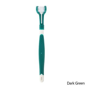 Three Sided Pet Toothbrush Three-Head Multi-angle Toothbrush Cleaning Dog Brush Bad Breath Teeth Care Tool (Color: B03)
