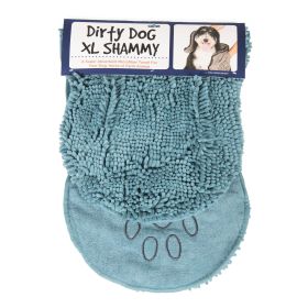 DGS Pet Products Dirty Dog Shammy Towel Extra Large Brown 16" x 38" x 0.5" (Color: Pacific Blue, size: Extra Large)