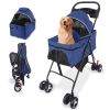 3 in 1 Dog Stroller, 4 Wheels Pet Stroller Dog Stroller for Medium Small Dog Up to 50lbs