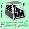 Aluminum Transport Box 35 Ã— 25 Ã— 27 in, Aluminum Car Transport Box Travel Transport Box for dogs, Black and Silver