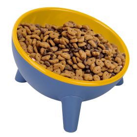 Raised Tilted Elevated Small Dog Food Bowl Pet Backflow Prevention Water Dish Feeding Bowl for Small Dogs (Option: Yellow)