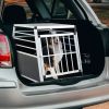 Aluminum Transport Box 35 Ã— 25 Ã— 27 in, Aluminum Car Transport Box Travel Transport Box for dogs, Black and Silver