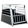 Aluminum Transport Box 35 Ã— 25 Ã— 27 in, Aluminum Car Transport Box Travel Transport Box for dogs, Black and Silver